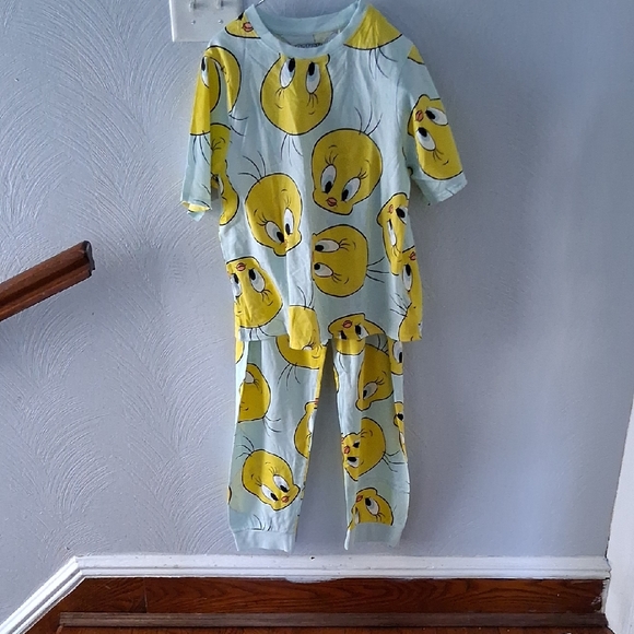 Warner Bros. Other - Warner Bros. Tweety Bird Pajama Set - Yellow and Light Blue XS